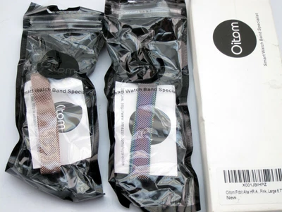 $24.66 • Buy 2 NEW For Fitbit Alta HR Magnetic Steel Watch Band Strap Rainbow Rose Gold Mesh 