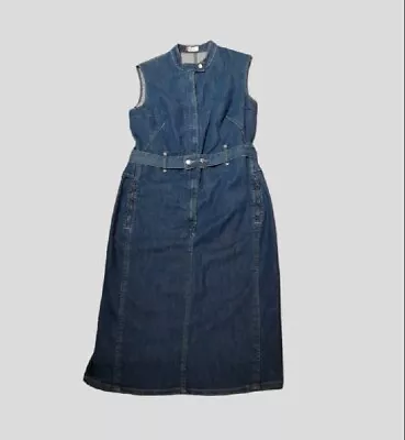 £49 • Buy Levis Engineered Jeans Denim Dress Belted Size Large Vintage