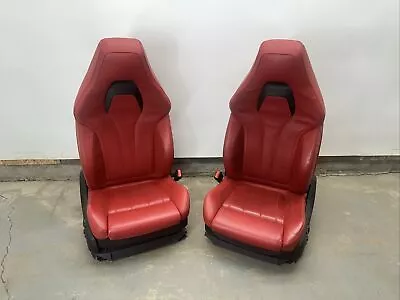 OEM 2014-2018 BMW X5 X5M M F15 F85 F86 X6M F15 FRONT Mugello Red LEATHER SEATS • $1799.99