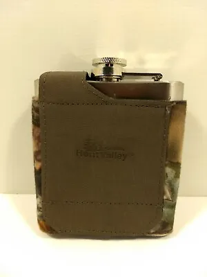 HUNT VALLEY Camoflage Titan Spine Sleeve With 6 Oz. Stainless Steel Flask NEW • $7