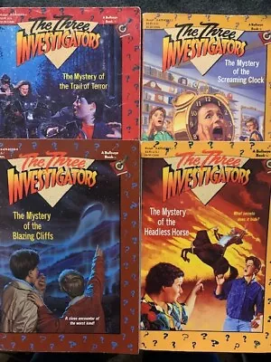 The Three 3 Investigators FOUR BOOK LOT 1991 Paperback Bullseye Knopf Hitchcock • $24.99