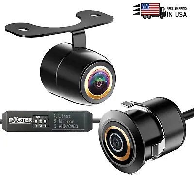 Dual Mounts AHD/CVBS Rear View Reversing Camera Fish-eye Lens 12V Fit Car SUV • $17.89