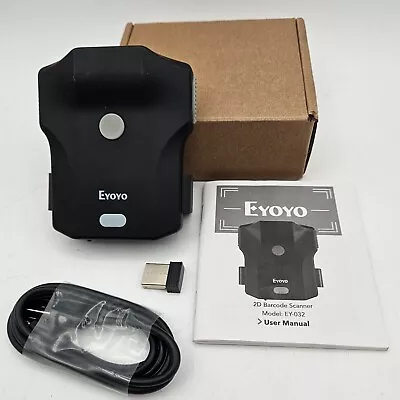 Eyoyo EY-032 Bluetooth Barcode QR Code Scanner 2D Wireless Back Clip UPC USB • $44.99