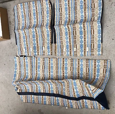 Vintage Empire Blue Seat Cover Saddle Blanket 50 50 Split Bench Car Truck Chevy • $125