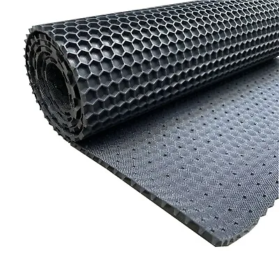 Smooth Honeycomb Matt Black Rubber Flooring Matting For Garage Van Or Car Roll • £209.99