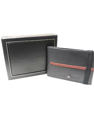 £15.99 • Buy Mens Brown Tommy Hilfiger Leather Wallet Bnwb Bifold Passcase Card Wallet