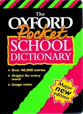 £2.97 • Buy OXFORD POCKET SCHOOL DICTIONARY F (Dictionaries),Hachette Children's Books