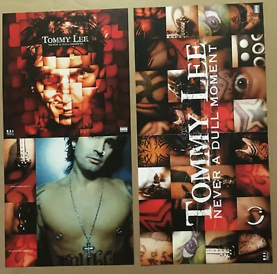 Motley Crue TOMMY LEE Rare 2002 DOUBLE SIDED PROMO POSTER FLAT For Never CD MINT • $19.99