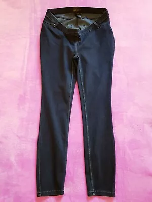 Next Maternity Size 8/EUR 36 Under Bump Denim Leggings - Dark Blue • £9.50