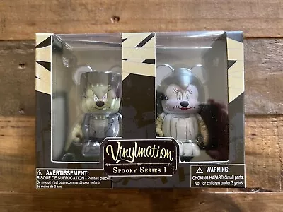 Disney Vinylmation Spooky Series #1 Mickey Minnie Frankenstein And Bride 2 Pack • $49.99