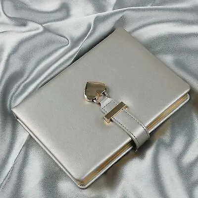 Leather Journal Heart Lock Notebook With Key School Diaries Girls Gifts Birthday • $60.17