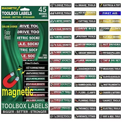 Ultimate Magnetic Toolbox Labels - Green Edition • $14.95