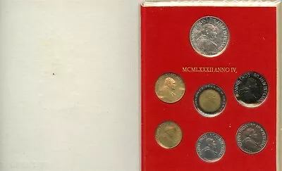 Vatican 7-coin Uncirculated Mint Set 1982 Pope John Paul Ii Silver 1000 Lire Gem • $22.99