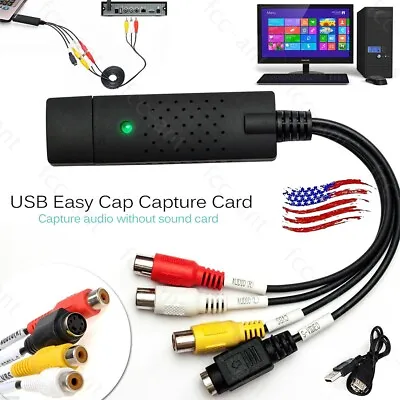 USB 2.0 Audio VHS To DVD Converter Capture Recorder Analog Video To Digital USA • $9.30