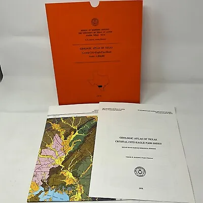 Geologic Atlas Of Texas: Crystal City - Eagle Pass Sheet Geologic Map 1976 • $12.25