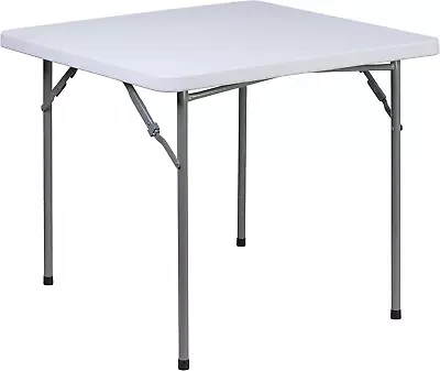 Kathryn 2.81-Foot Square Granite White Plastic Folding Table • $96.24