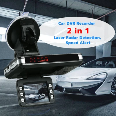 $43.55 • Buy Car DVR Speed Anti Laser Radar Detector Camera Video Recorder Dash Camera 2 In1
