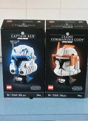 LEGO Star Wars 75350 75349 Clone Captain Rex & Commander Cody Helmets BRAND NEW • $240
