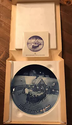 Bing And Grondahl B&G Christmas Plate Arrival Of Christmas Guests 1969 - Boxed • $20