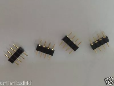 4-Pin Black Connector For RGB SMD 3528/5050 LED Strip Light Coppered • $2.91