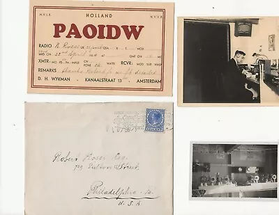 1936  PA0IDW Amsterdam  Holland  QSL Radio Card + Photos • $6