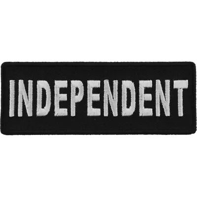 Embroidered Patch (Iron-On) No Club Nomad Independent (White/Black) 4  X 1.5  • $7.49