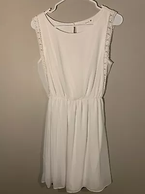 Soprano Sleeveless Sheer Dress With Lace Detail Size M Medium • $12.74