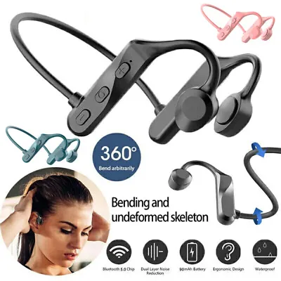 $11.99 • Buy Earphones Wireless Headphones Headset Sport Bluetooth Waterproof Bone Conduction