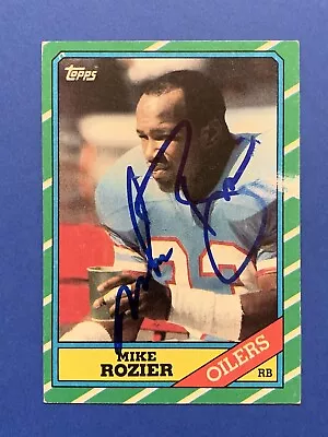 MIKE ROZIER CF HOF Signed ROOKIE 1986 Topps #351 Nebraska HEISMAN Autograph Auto • $5.99