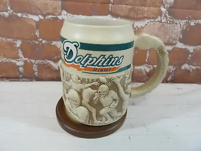 MIAMI DOLPHINS 3D Nfl Football Stein Mug Brax Ltd~Detailed~Mancave~Fan~VTG~cool • $20.98