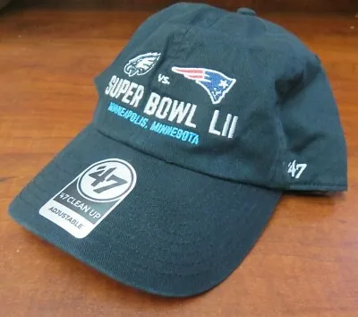 $7 • Buy Philadelphia Eagles Super Bowl LII 52 Dueling Logo's 47' Clean Up Strapback Hat