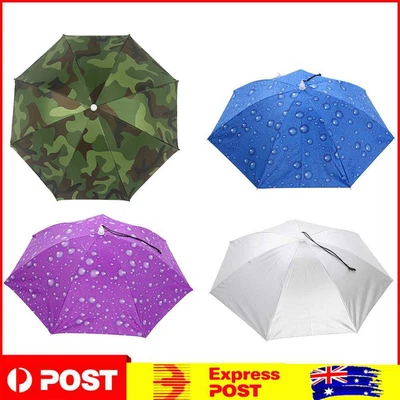 $10.89 • Buy Umbrella Hat Foldable Outdoor Sun Shade Waterproof Camping Headwear Cap