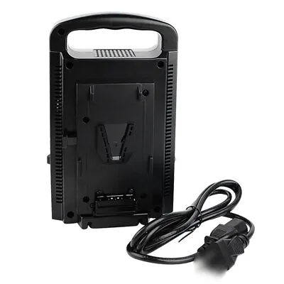 Dual Slot Quick Battery Charger & AC Adapter For V Lock V-mount Battery • £86.98