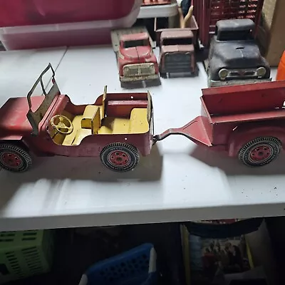 1940 Louis Marx Willi Jeep And Trailer • $75