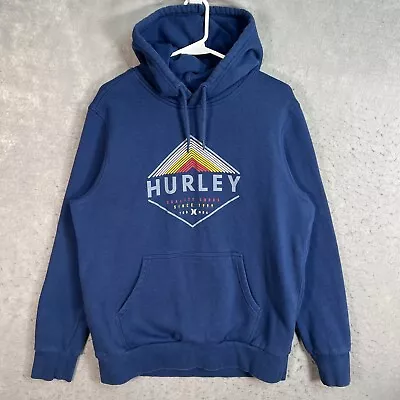 Hurley Quality Goods Sweater Adult Medium Blue Hoodie Sweatshirt Pullover Mens • $19.99