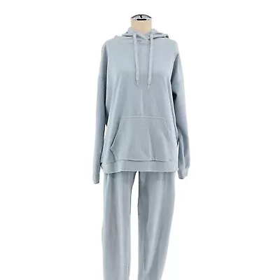 MARC NEW YORK Womens Size Medium Large Outfit Set Blue Hoodie Sweatpants Lounge • $29.72