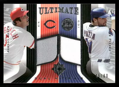 2004 Upper Deck Ultimate Johnny Bench/Mike Piazza Dual Material #DJ-BP Card /60 • $49.99