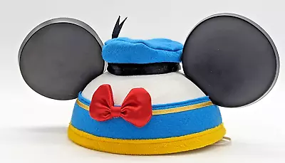 Vintage Disney Donald Duck Mickey Ears Hat W Bow N Tail Disneyland Parks • $27.50