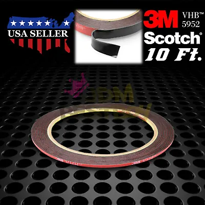 $4.79 • Buy Genuine 3M VHB #5952 Double-Sided Mounting Foam Tape Automotive Car 2mmx10FT