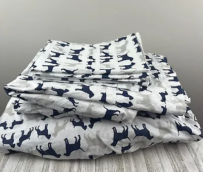 Restoration Hardware Baby & Child Full Sheet Set Dog Print • $74.99