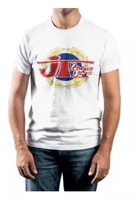 NWT JT Racing USA VICTORY Shirt Short Sleeve  White XL BIG LOGO • $19.99