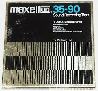 Vintage Maxell Ud 35-90 Sound Recording Reel To Reel Tape 1/4  X 7  X 1800' • $18.99