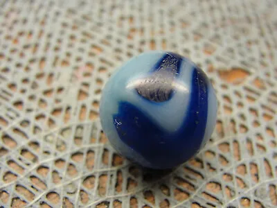 Very Rare Heaton Marble Light Blue Base Blue Swirl  W/ Vitrolite Oxblood J14b • $19.50