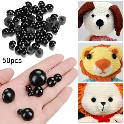 Black Safety Eyes Dolls Accessories Bears Needle Felting Animals Puppets Making • $11.42