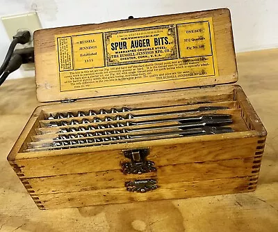 Vintage 13 Piece Set Stanley Russell Jennings Auger Drill Brace Bits Boxed Fine • $158.88