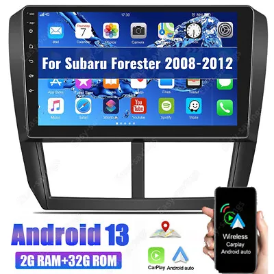 FOR Subaru Forester Impreza 2007-2013 9  Carplay GPS Stereo Android 13 Car Radio • $105.86