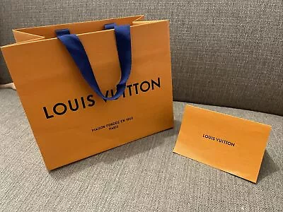 100% Auth Louis Vuitton Paper Carrier Gift Bag With Recipe Holder 22×18×11.5cm • £6.95