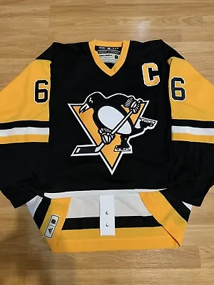 Mario Lemieux #66 Penguins Heroes Of Hockey Adidas Black Nhl Hockey Jersey 52 • $165