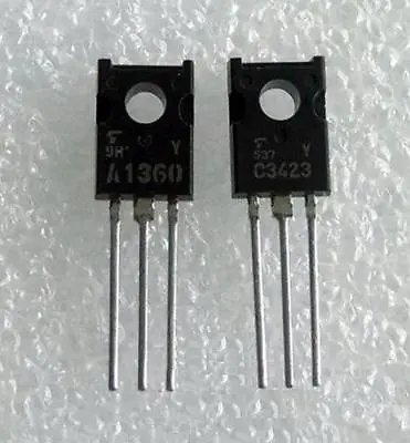 1 Pair NEW  2SA1360-Y & 2SC3423-Y A1360 C3423 Toshiba Audio Transistors New C5 • $0.94