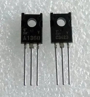 10 Pair NEW  2SA1360-Y & 2SC3423-Y A1360 C3423 Toshiba Audio Transistors New • $6.51